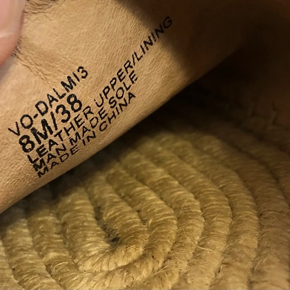 Vince Camuto Beige Suede Espadrille Shoes Sz 8 - Picture 10 of 11